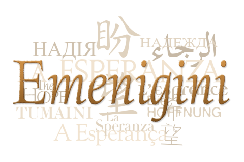 Text collage of the word "hope" in Garifuna